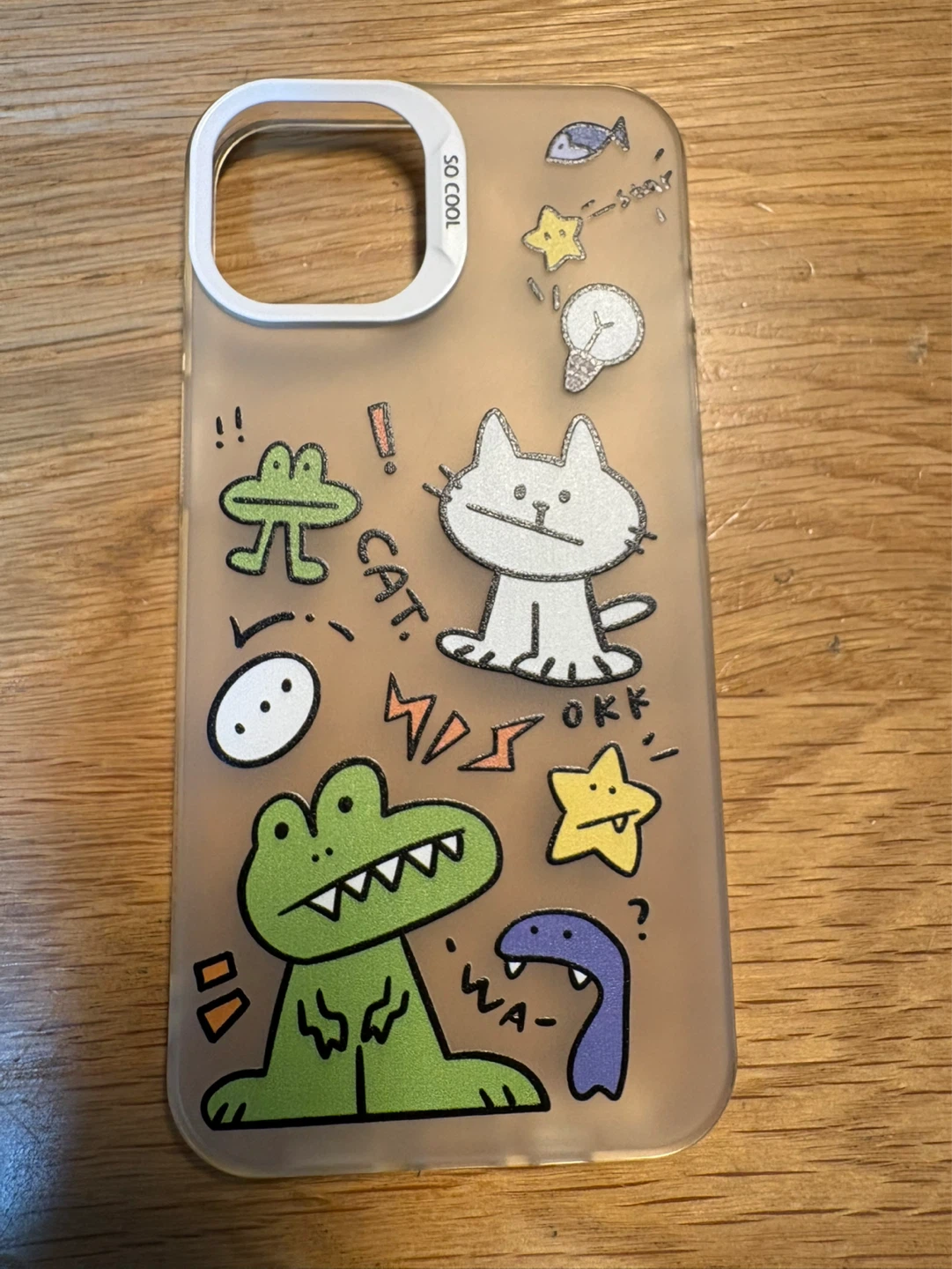 iPhone14ケース クリア イラスト入り