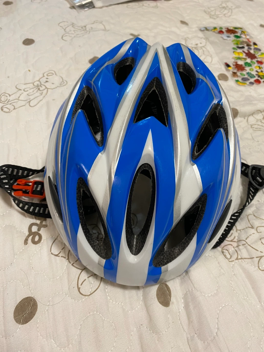 自転車用ヘルメット 青白