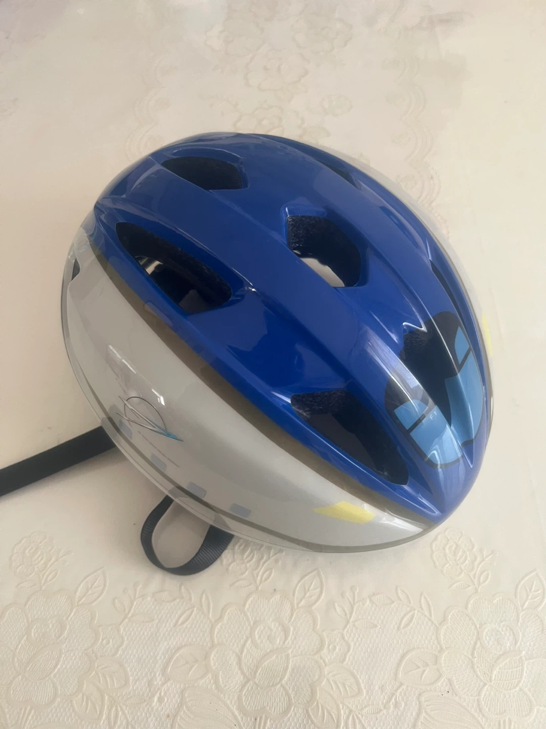 子供用自転車ヘルメット 青白