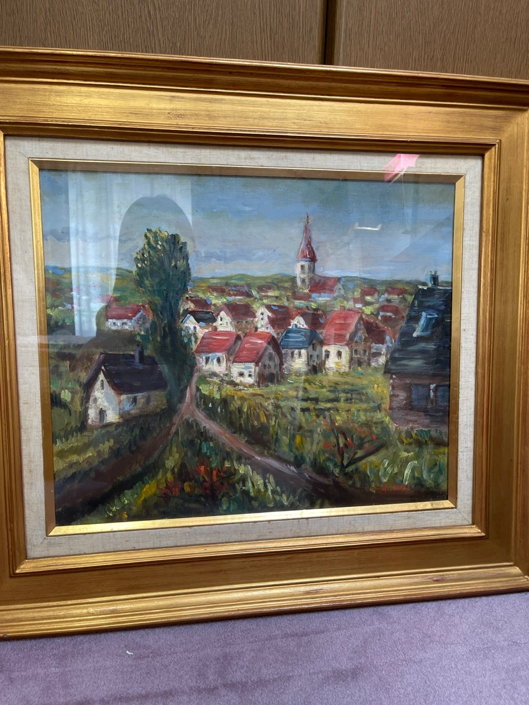 風景画 油絵 額装 インテリア