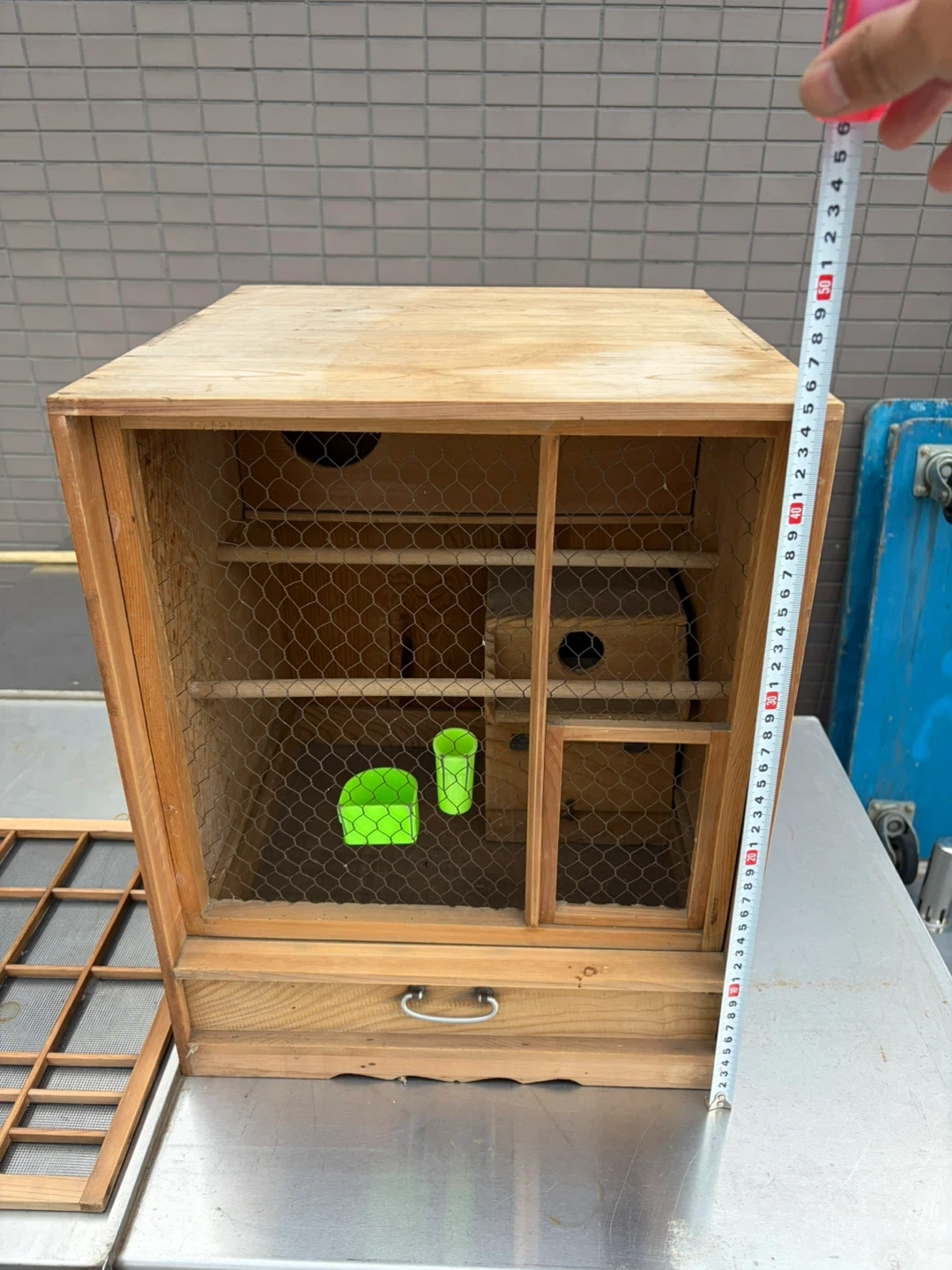 木製 鳥かご ケージ 巣箱付きの写真2枚目