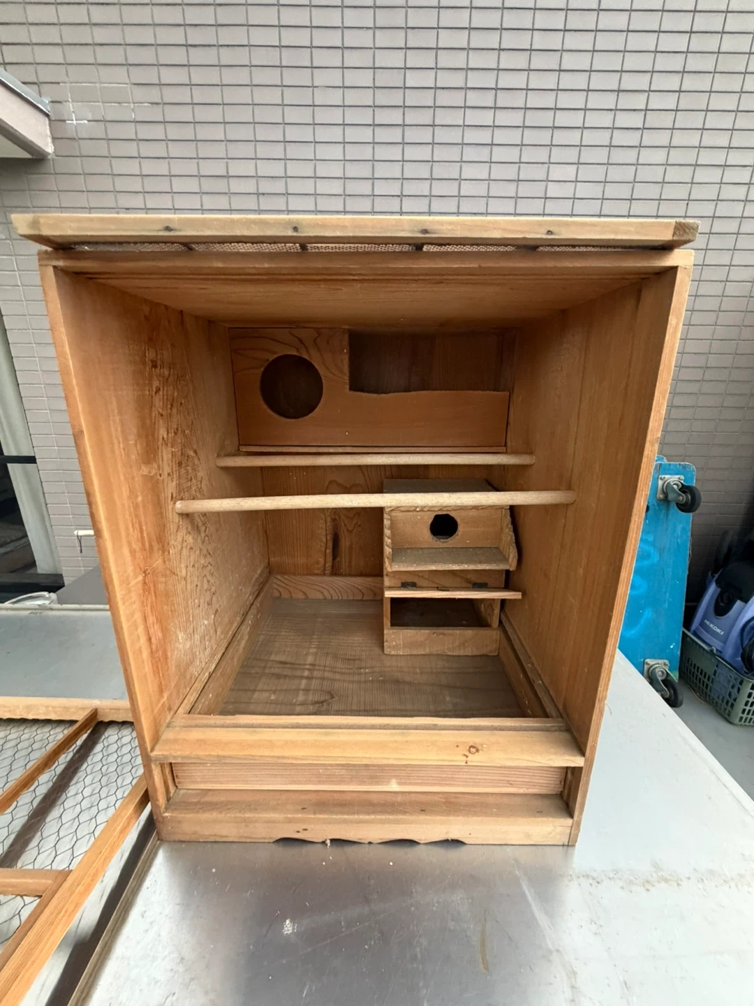 木製 鳥かご ケージ 巣箱付きの写真6枚目
