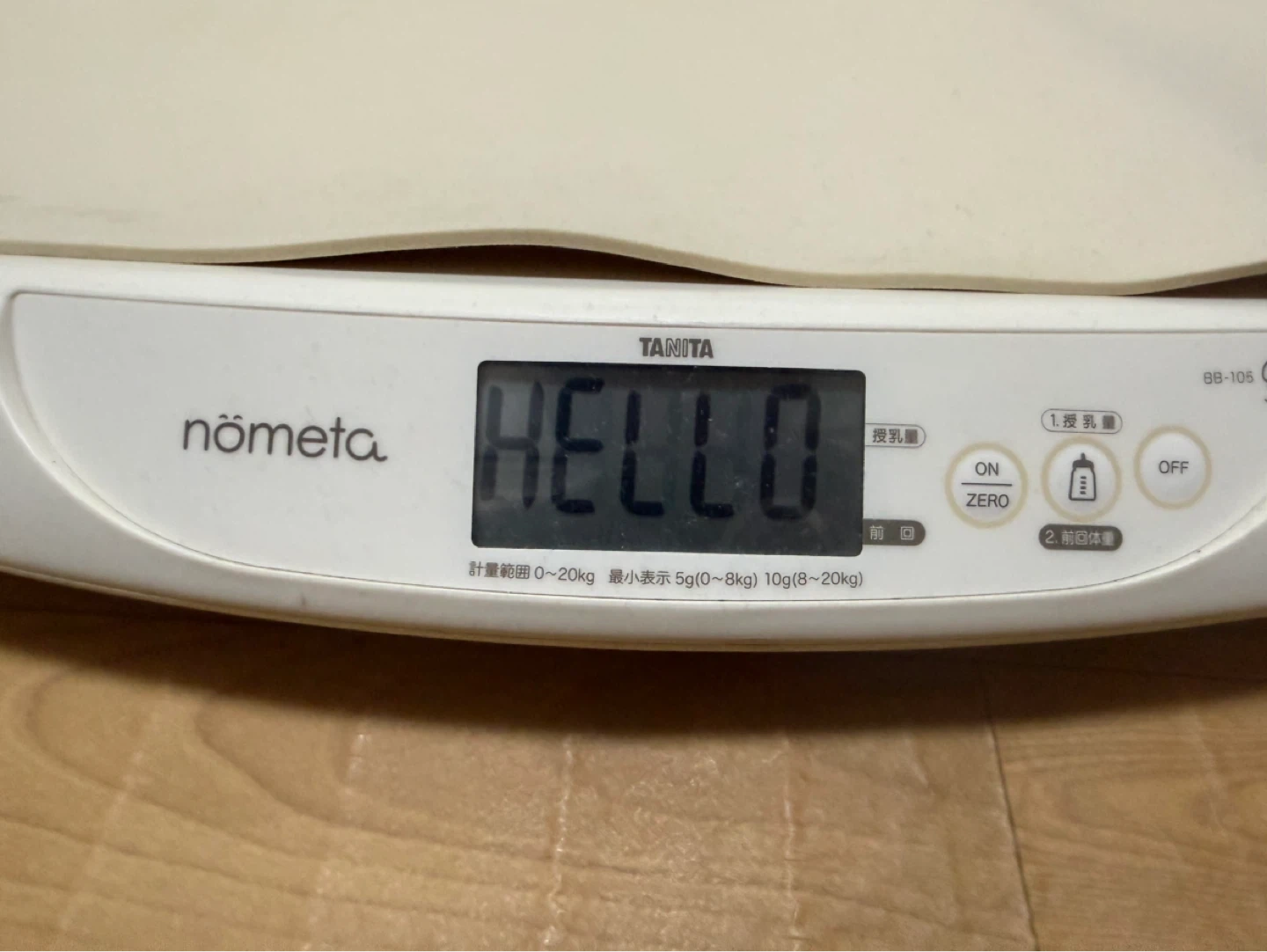 タニタ ベビースケール nometa BB-105の写真3枚目