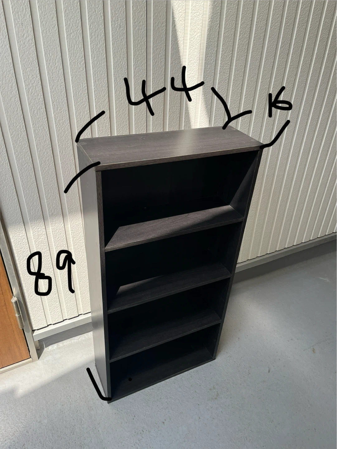 シンプル木目調 本棚 収納棚 ダークブラウン