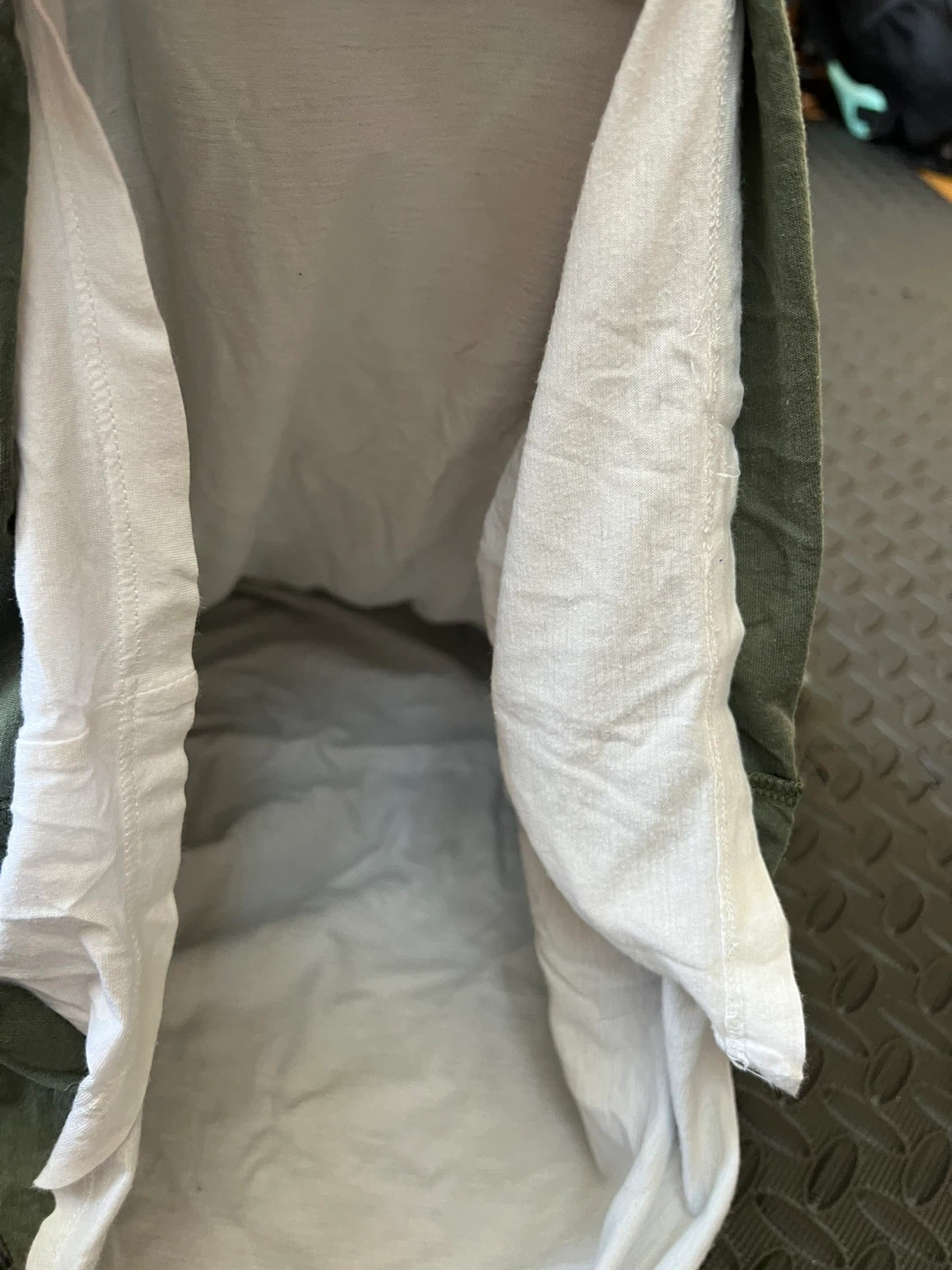 マジェスティックオム レイヤードTシャツ カーキ Mの写真6枚目