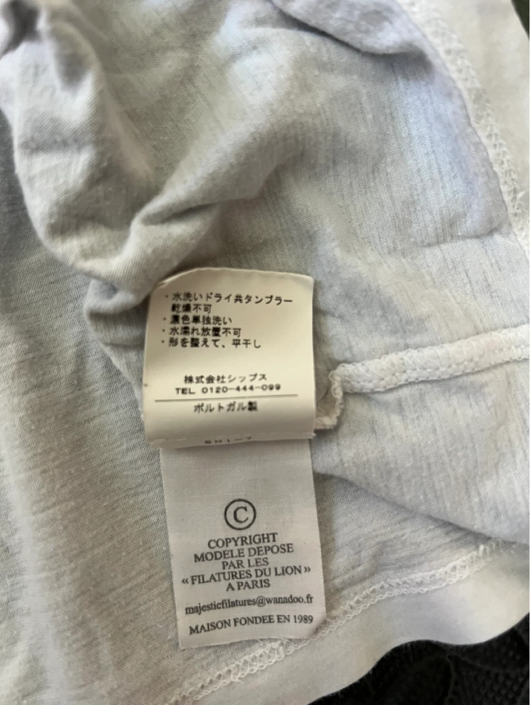 マジェスティックオム レイヤードTシャツ カーキ Mの写真3枚目