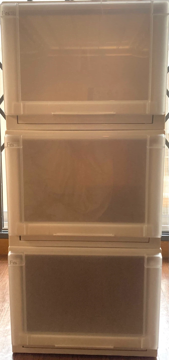 天馬 fits 収納ケース 39×74×30 2個+割れ1個オマケの写真5枚目