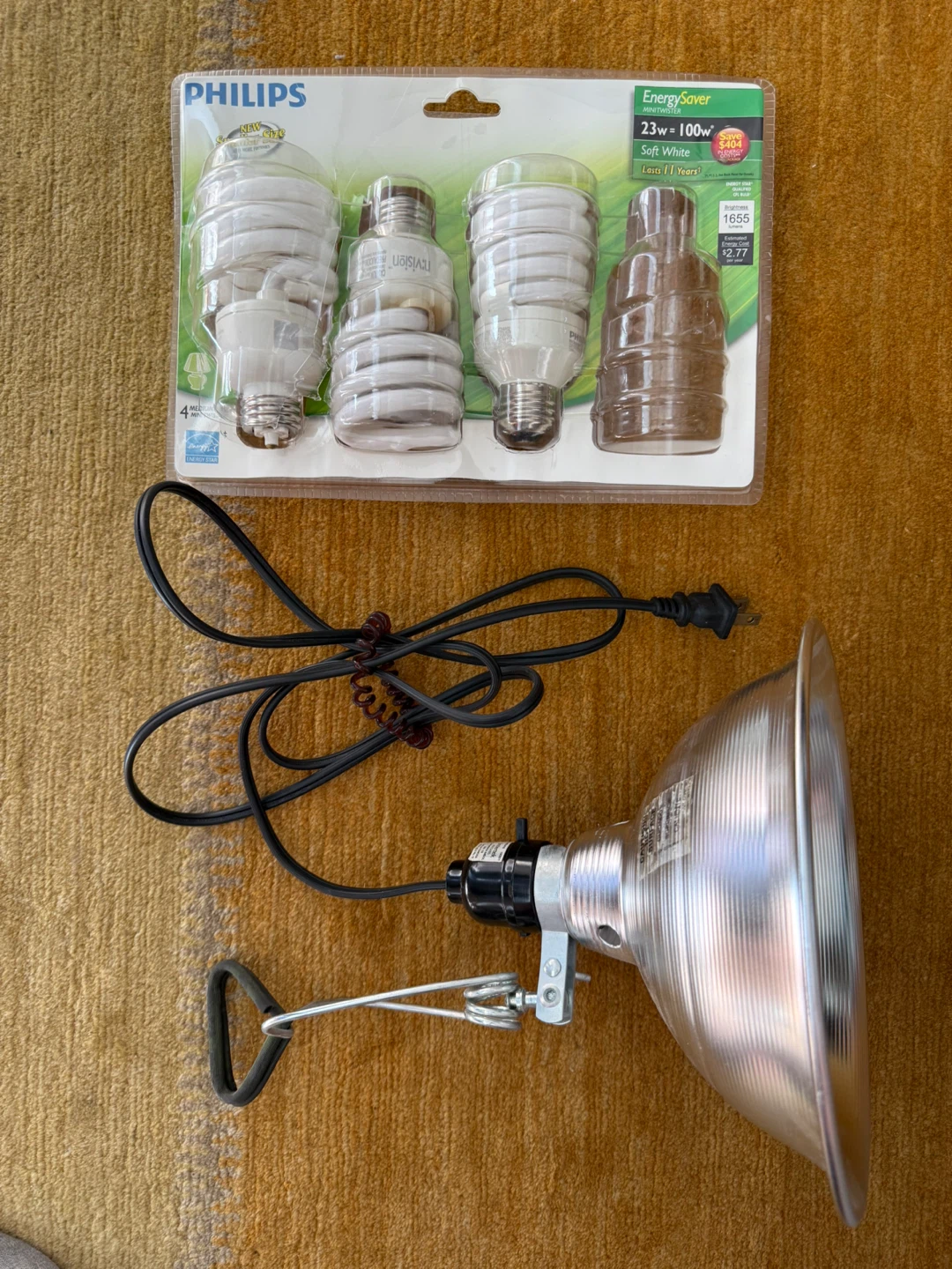クランプライト 作業灯 フィリップス電球付き