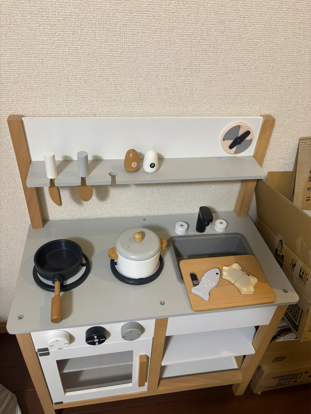 木製 おままごとキッチンセットの写真2枚目
