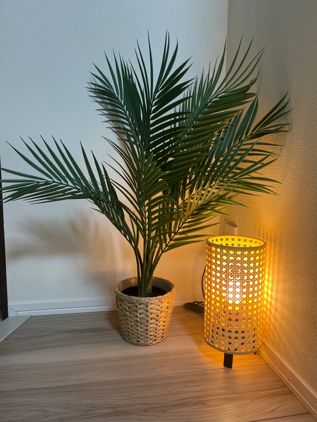 フェイクグリーン 鉢植え 卓上照明 セット🪴💡の写真3枚目