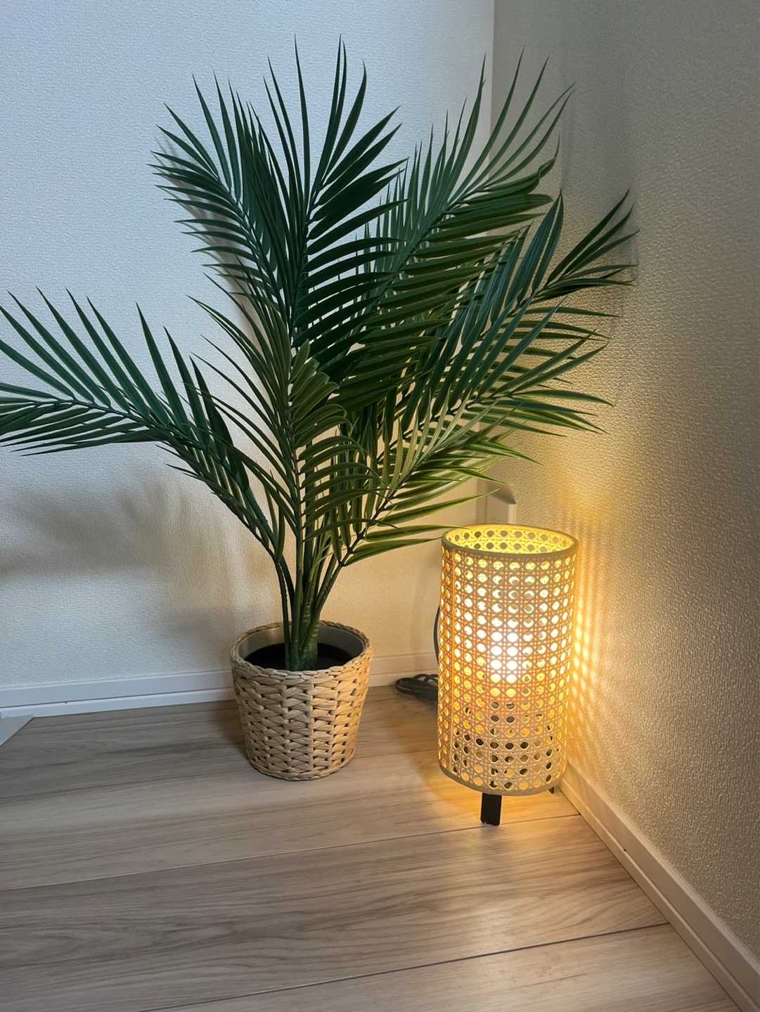 フェイクグリーン 鉢植え 卓上照明 セット🪴💡の写真2枚目