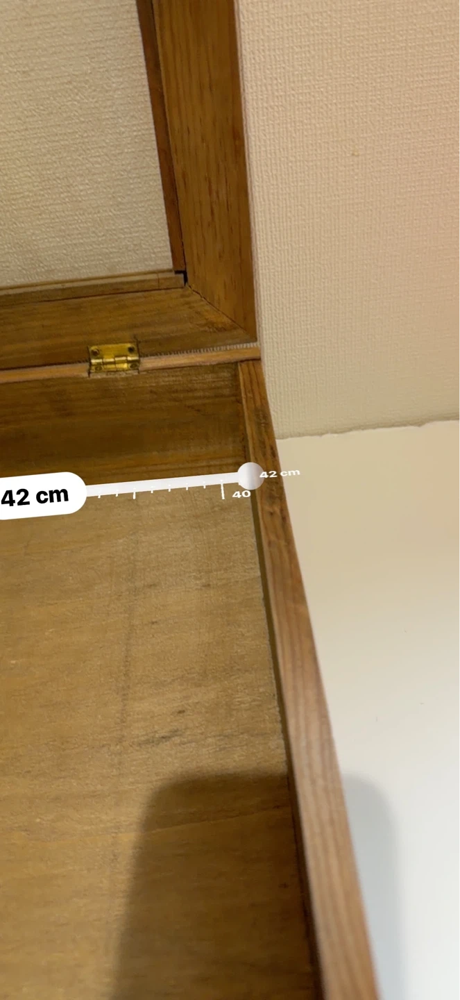 木製 ガラス蓋付き 収納ボックス アンティーク風の写真8枚目