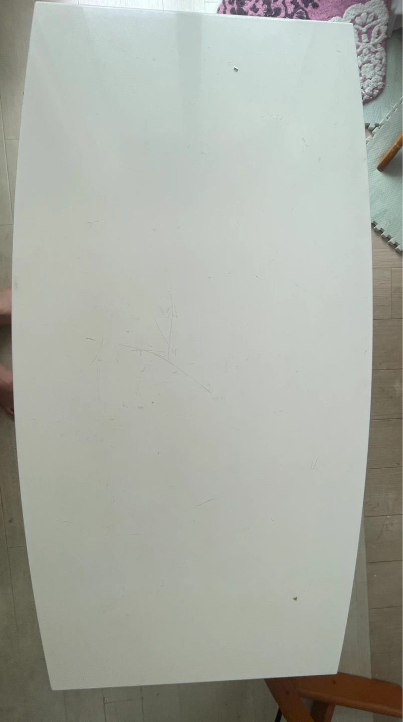 ローテーブル ホワイト×木目調の写真2枚目