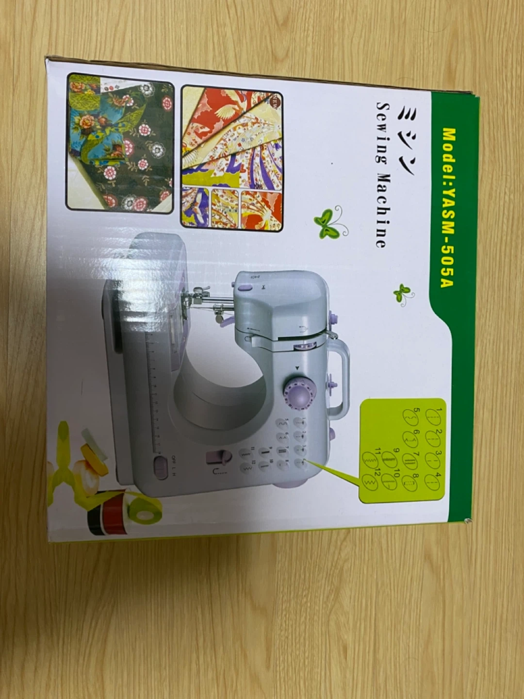 ミシン YASM-505A 裁縫セット付きの写真2枚目