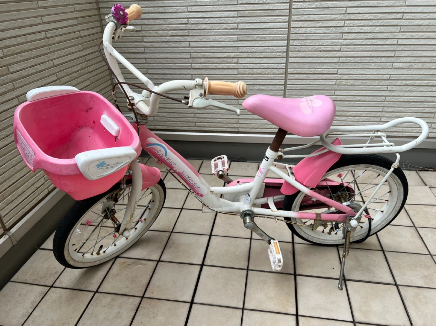 子供用自転車 16インチ 補助輪付き　ピンク スイートメロディ