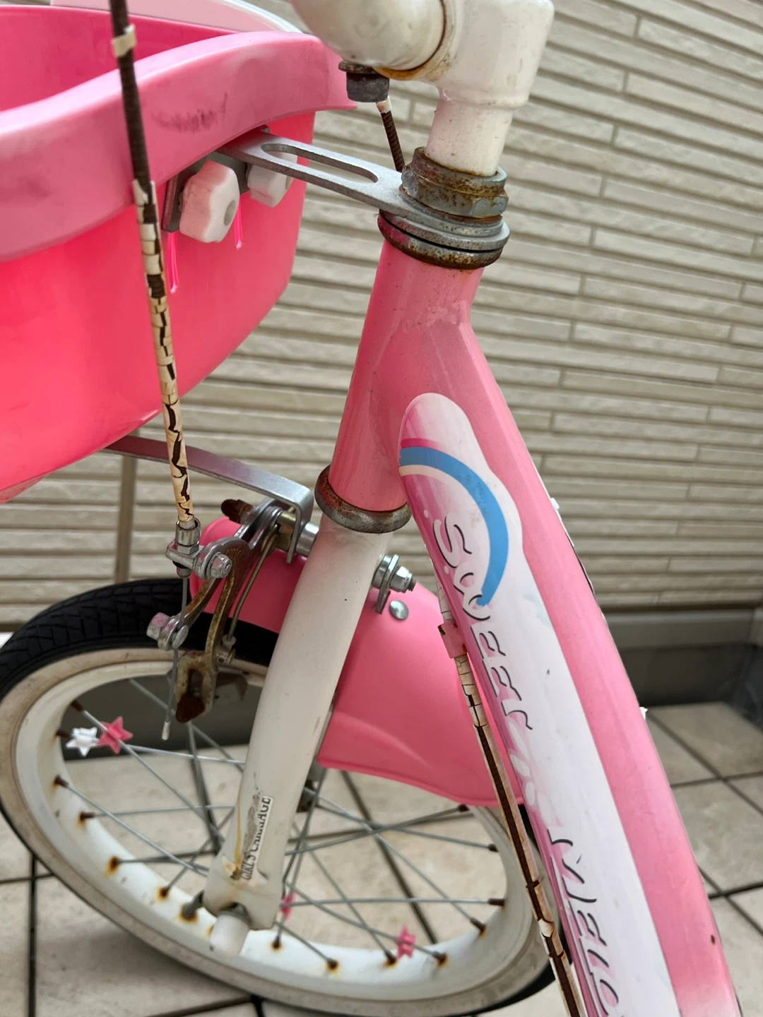 子供用自転車 16インチ 補助輪付き ピンク スイートメロディの写真7枚目