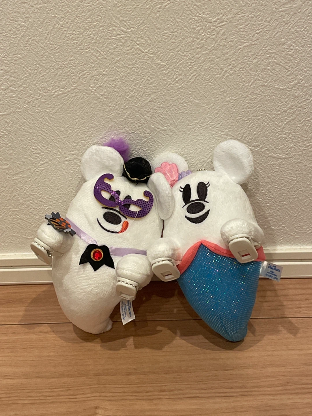 ディズニー ハロウィン ゴースト ぬいぐるみバッジ ペア