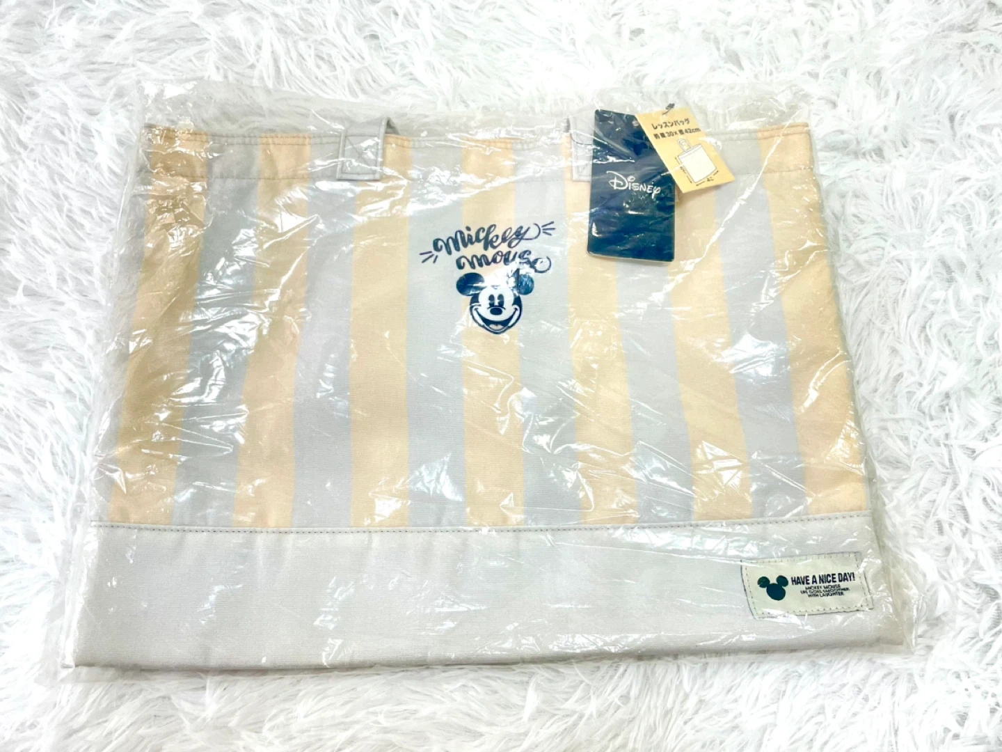 【新品タグ付き】ディズニー ミッキーマウス レッスンバッグ トート30×42