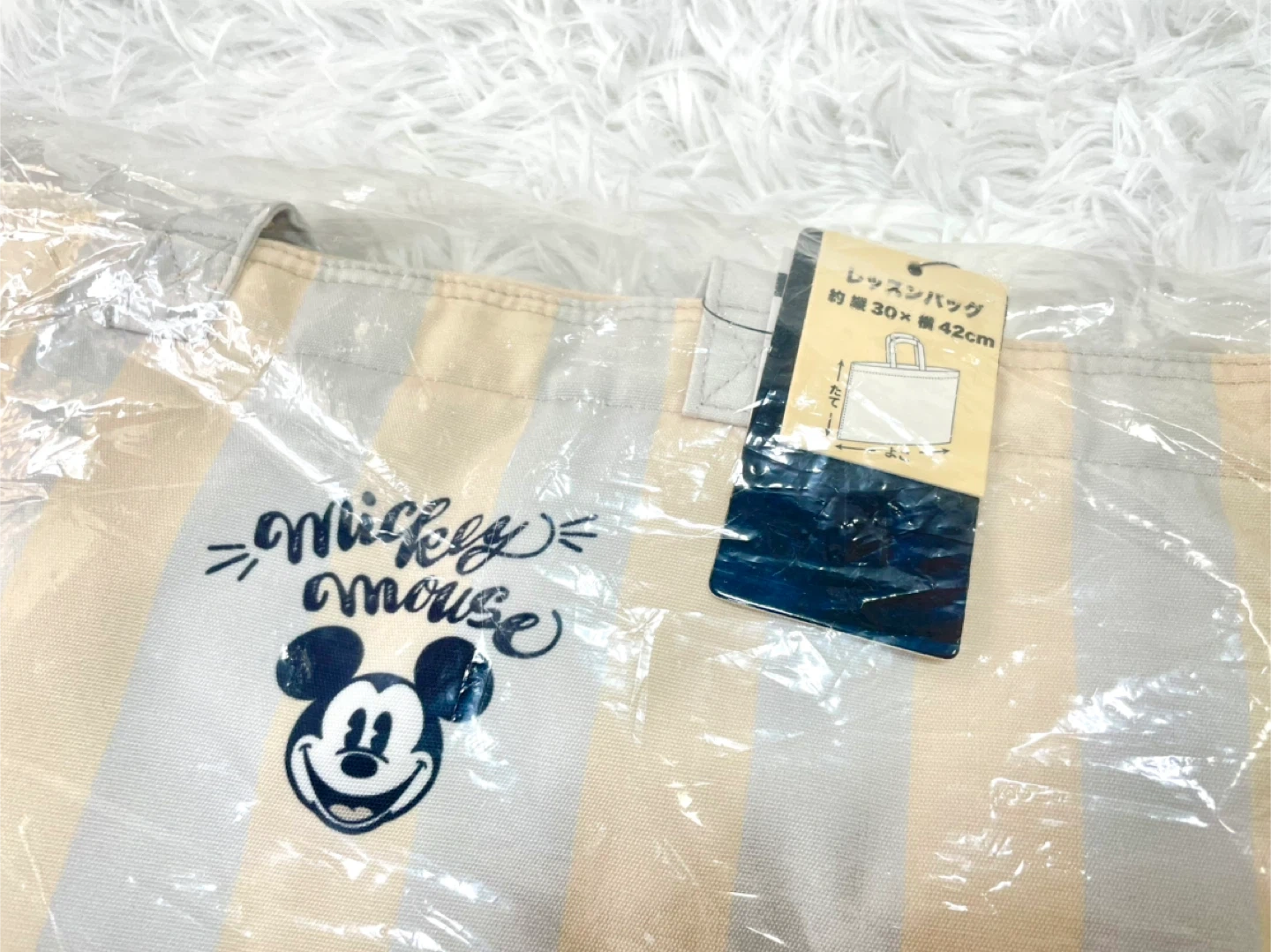 【新品タグ付き】ディズニー ミッキーマウス レッスンバッグ トート30×42の写真3枚目