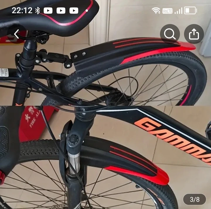 自転車用 マッドガード 前後セット 泥除けの写真2枚目