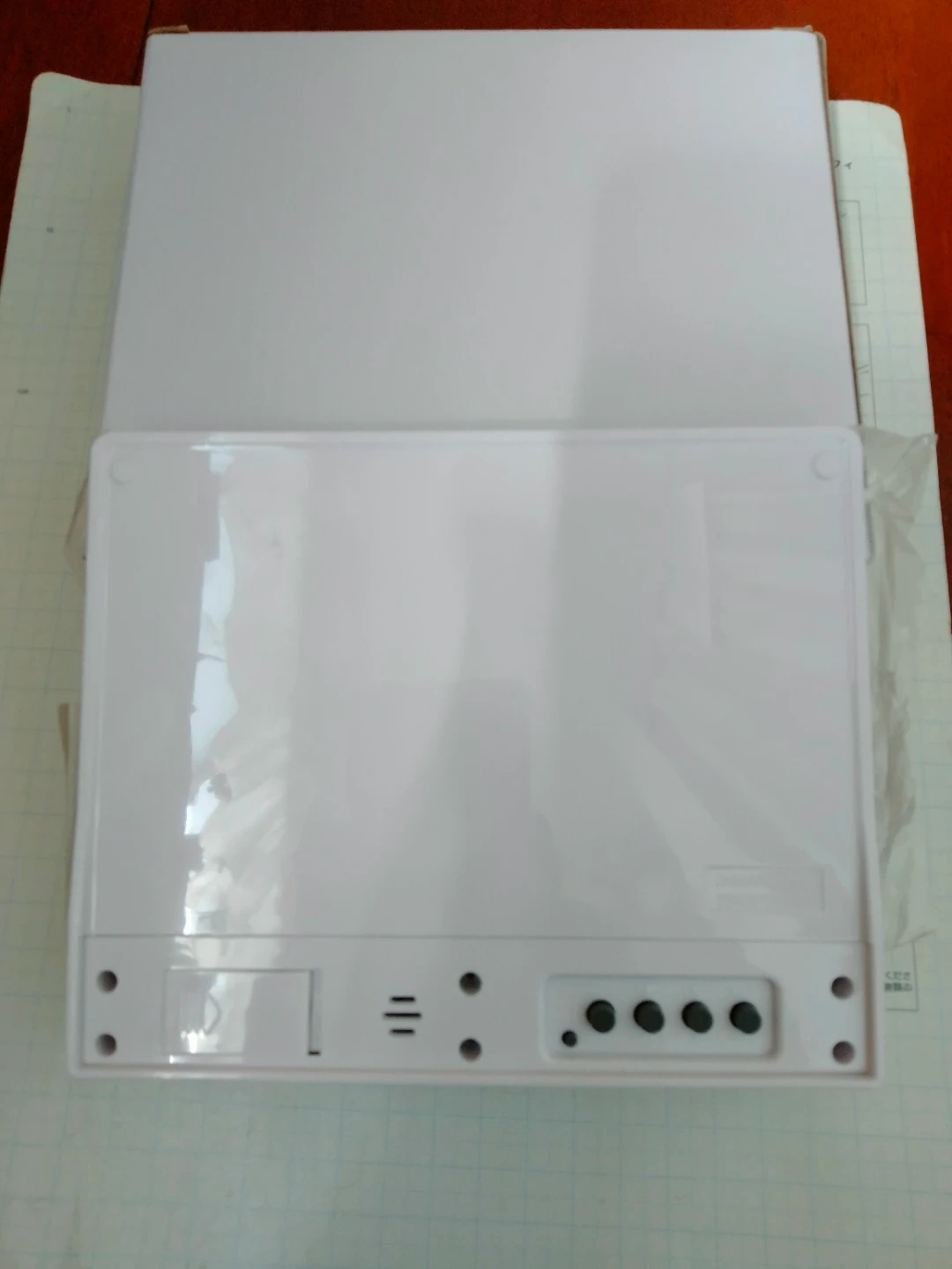 フォトスタンド 置き時計 アラーム 気温計付 未開封新品の写真2枚目