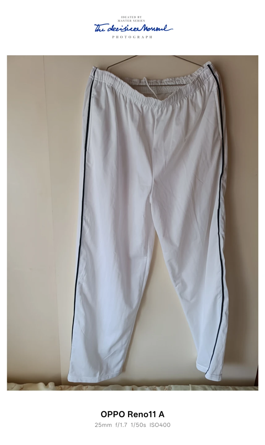 メンズ ロングパンツ 白 Lサイズ