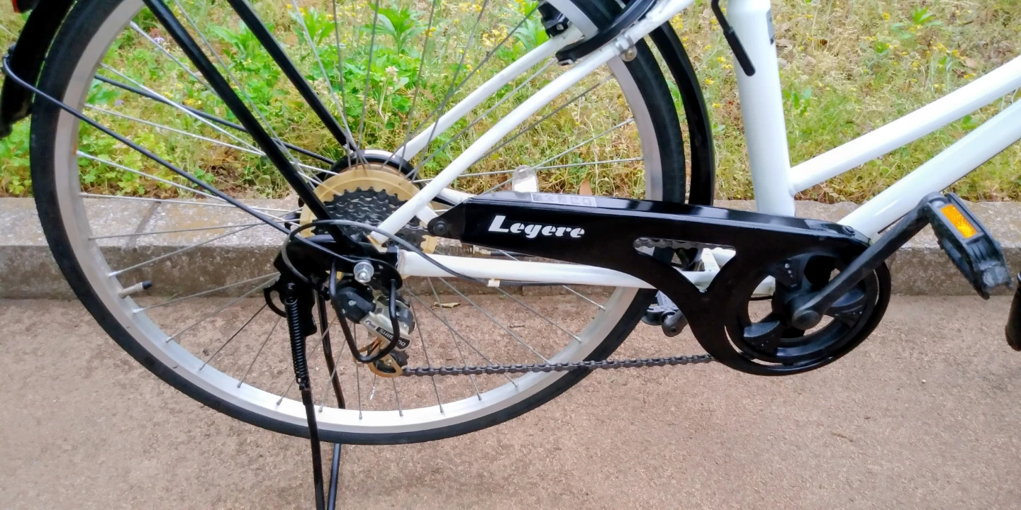 丸石自転車 白26インチ6段変速の写真3枚目