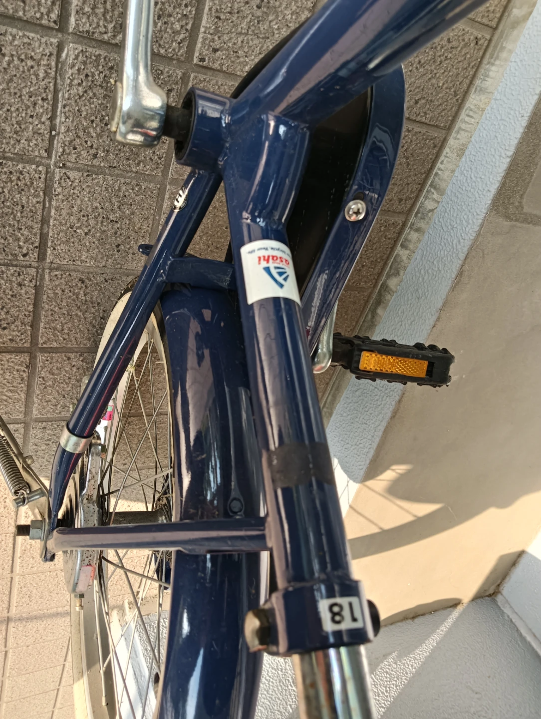 【手渡し限定】サイクルベースあさひ★18インチ自転車 ネイビーの写真4枚目