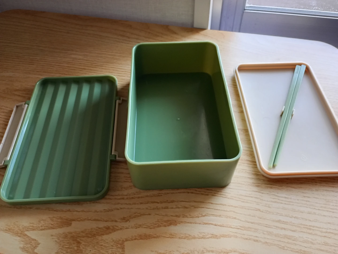 お弁当箱 箸付き グリーンの写真3枚目