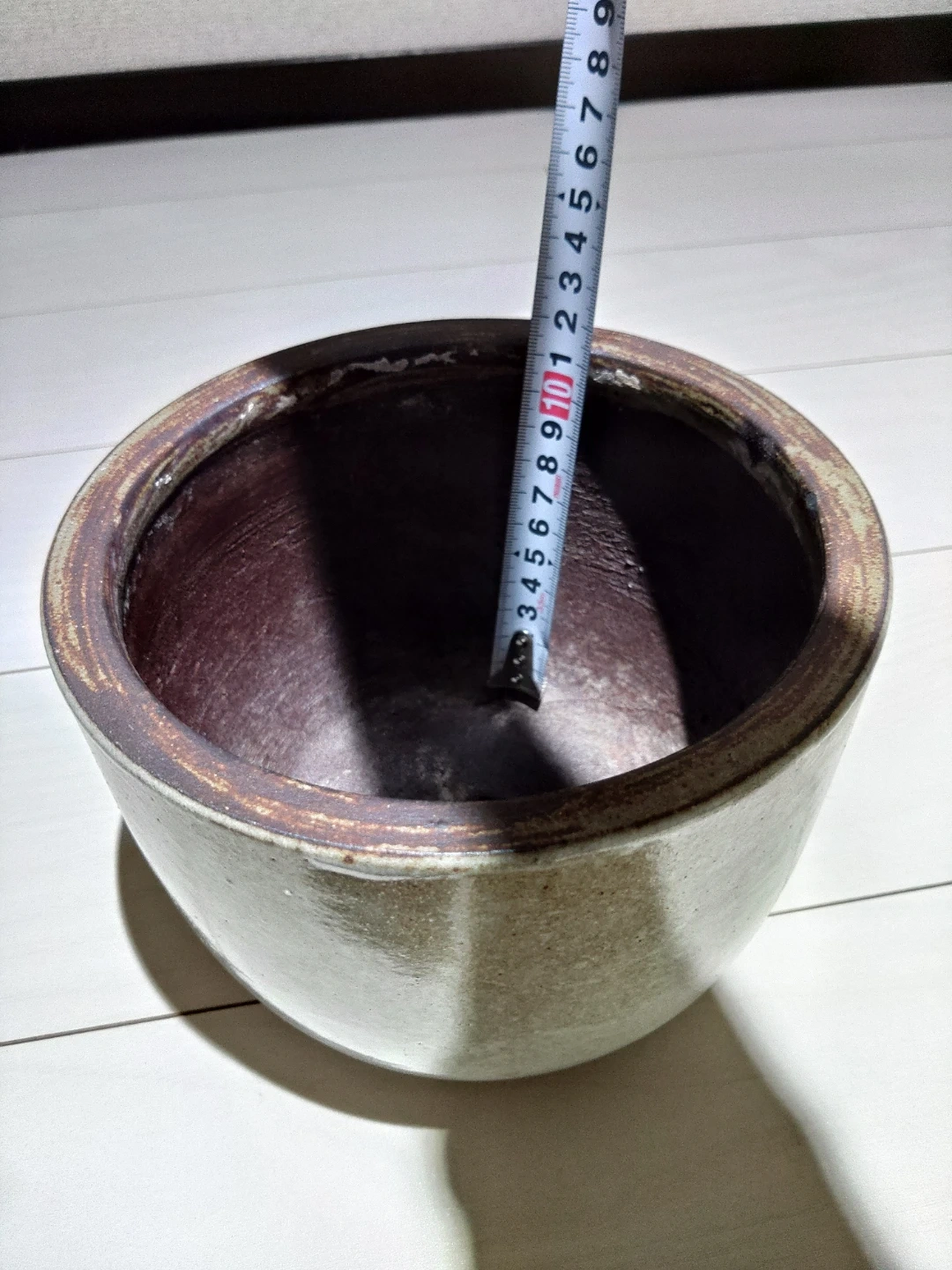 陶磁器 植木鉢 2個セット(大小)+受け皿2付き(大小)の写真7枚目