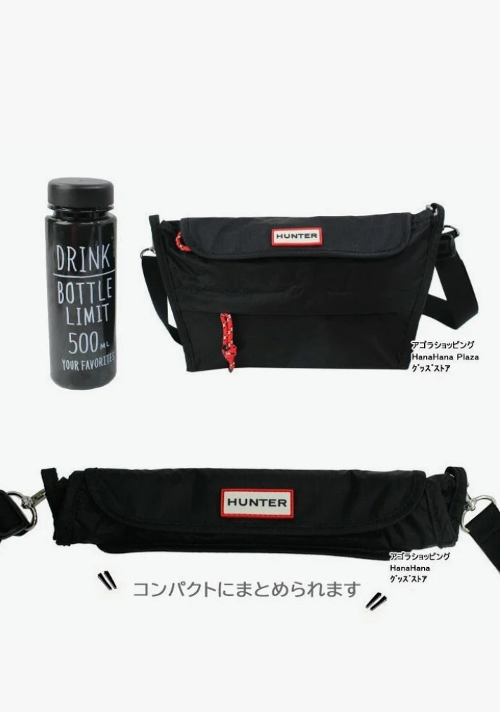 [新品未使用]ハンター HUNTER バッグ ショルダーバッグ UBS7013KBM 斜め掛け  男女兼用の写真4枚目