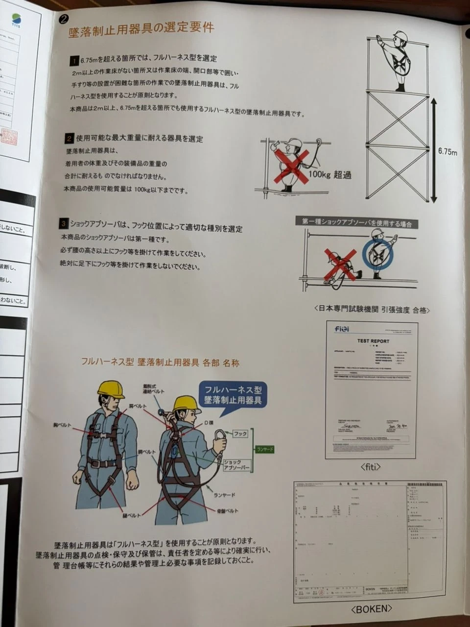 ハーピー フルハーネス型 墜落制止用器具 新規格適合の写真3枚目
