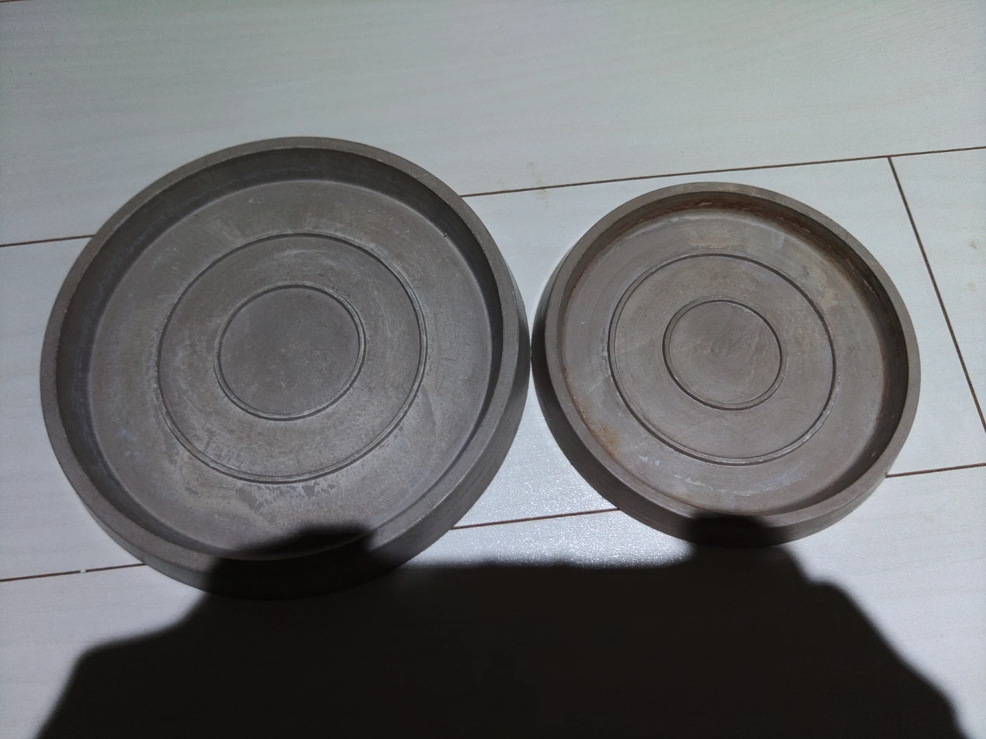 陶磁器 植木鉢 2個セット(大小)+受け皿2付き(大小)の写真8枚目