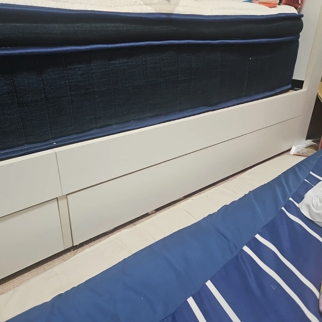 購入したベッド Storage, Smartphone Stand, Single Bed, White Washの写真2枚目