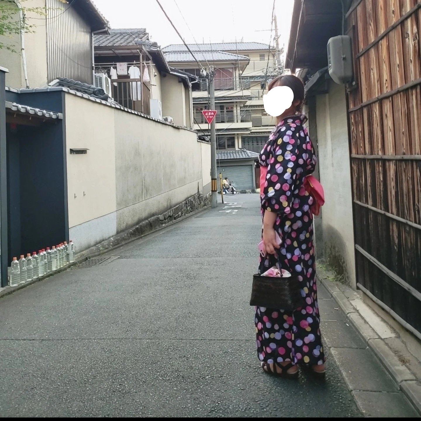 浴衣 帯 かごバッグ セット 水玉の写真4枚目