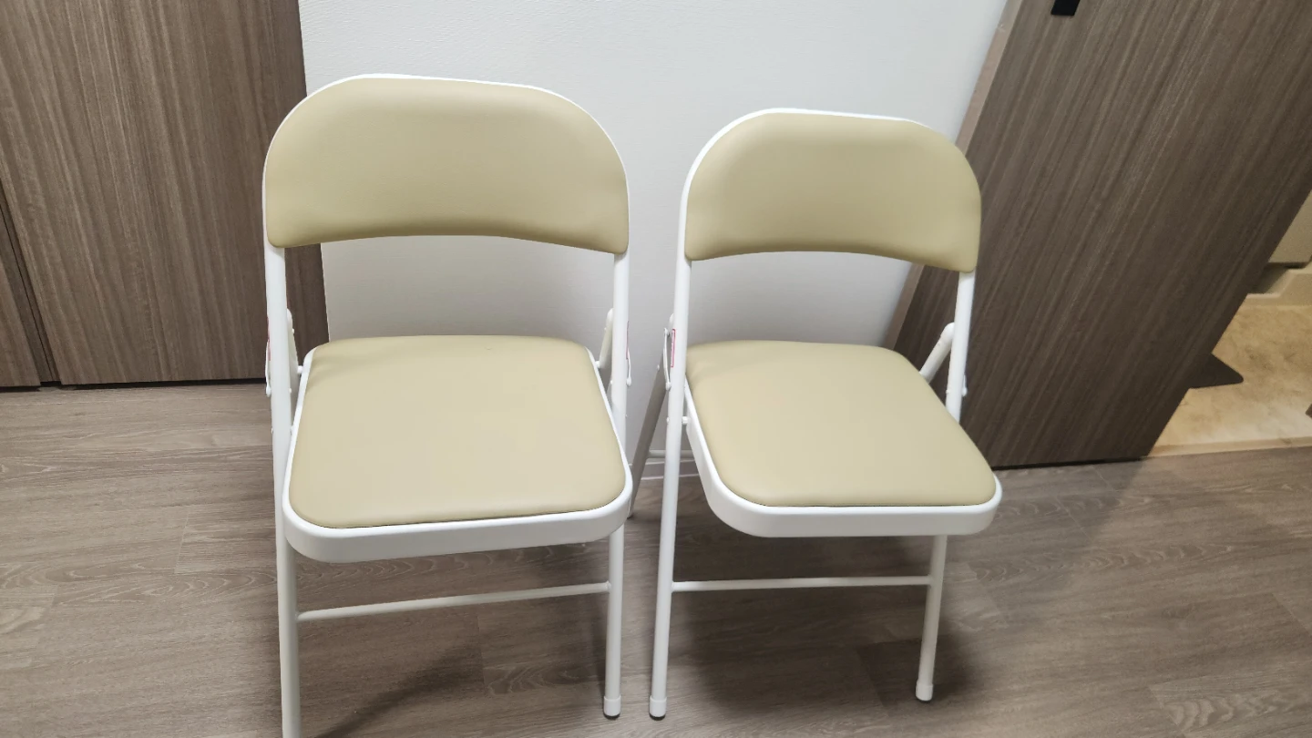折りたたみチェア 2脚セット ベージュ