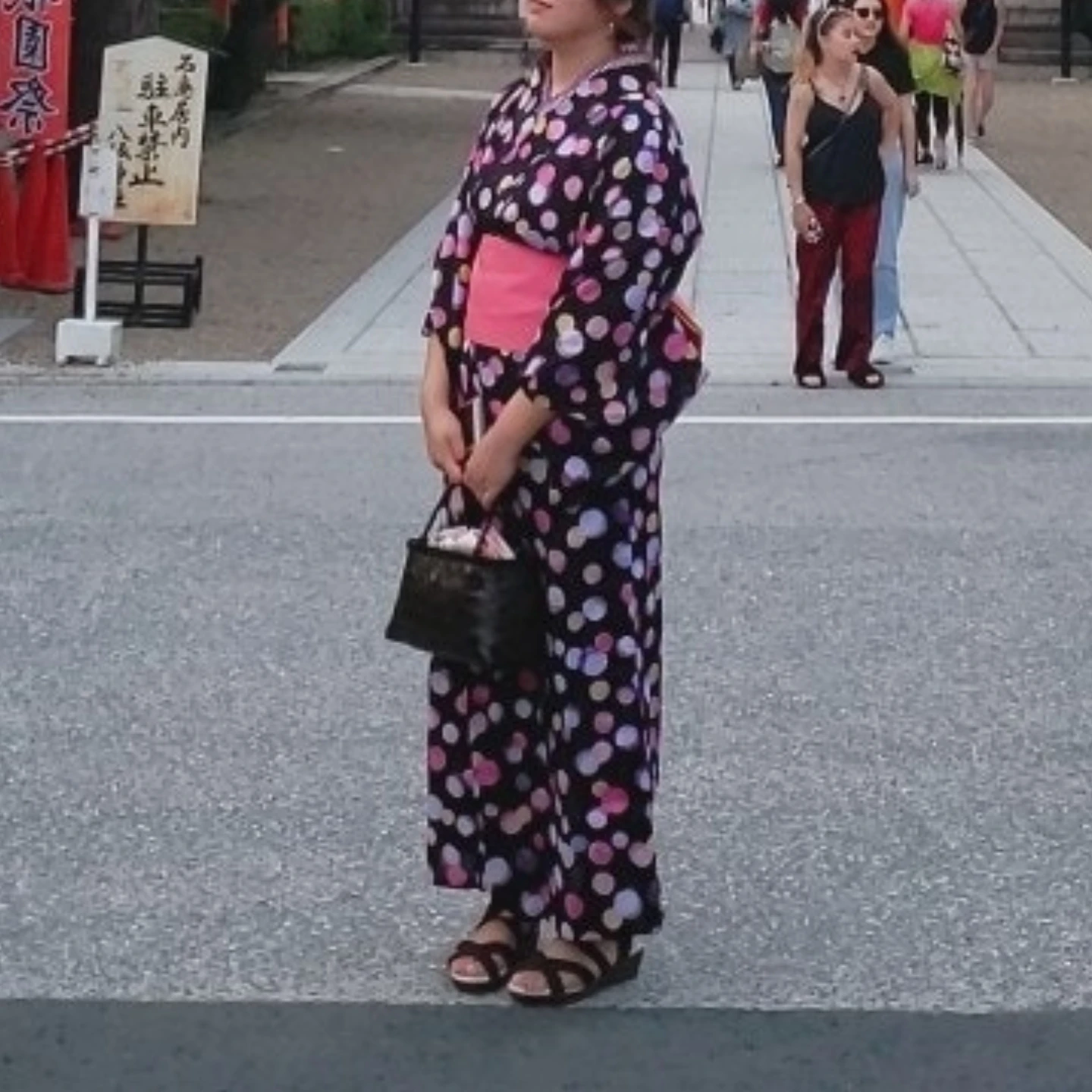 浴衣 帯 かごバッグ セット 水玉の写真3枚目
