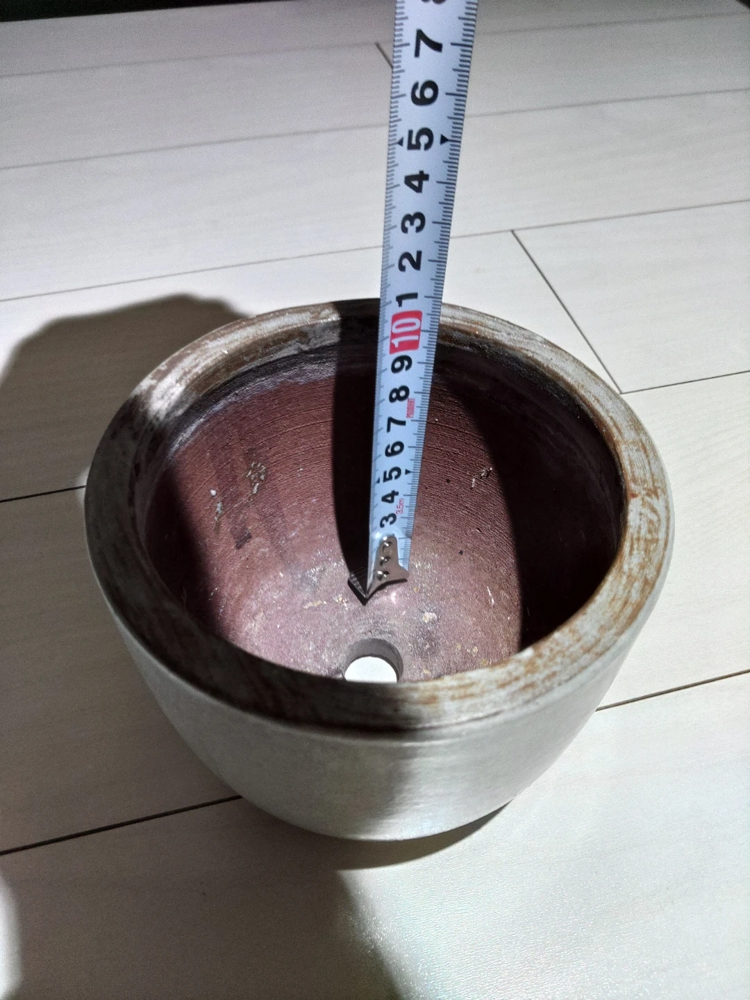 陶磁器 植木鉢 2個セット(大小)+受け皿2付き(大小)の写真6枚目