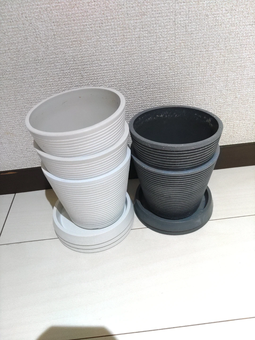 リッチェル ボタニー 植木鉢セット (5つ)プレート付