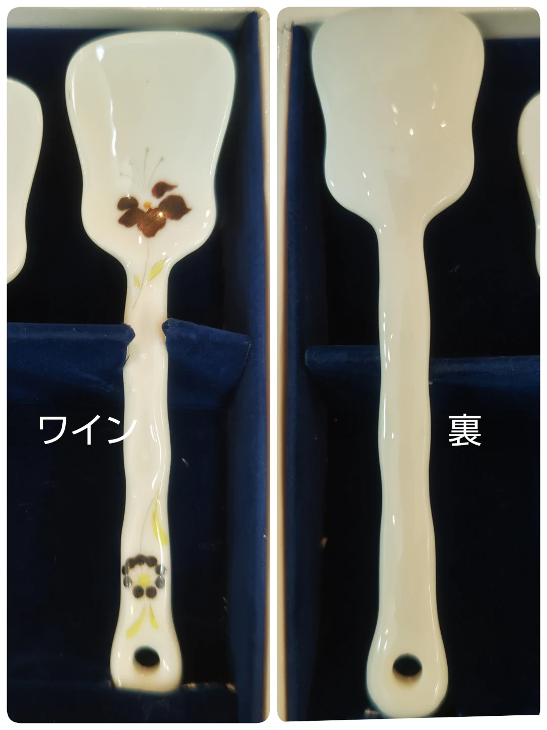 陶器 花柄スプーンセット 5本セットの写真3枚目