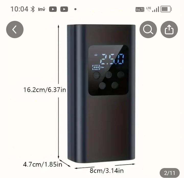 ポータブル 電動エアコンプレッサー 空気入れの写真2枚目