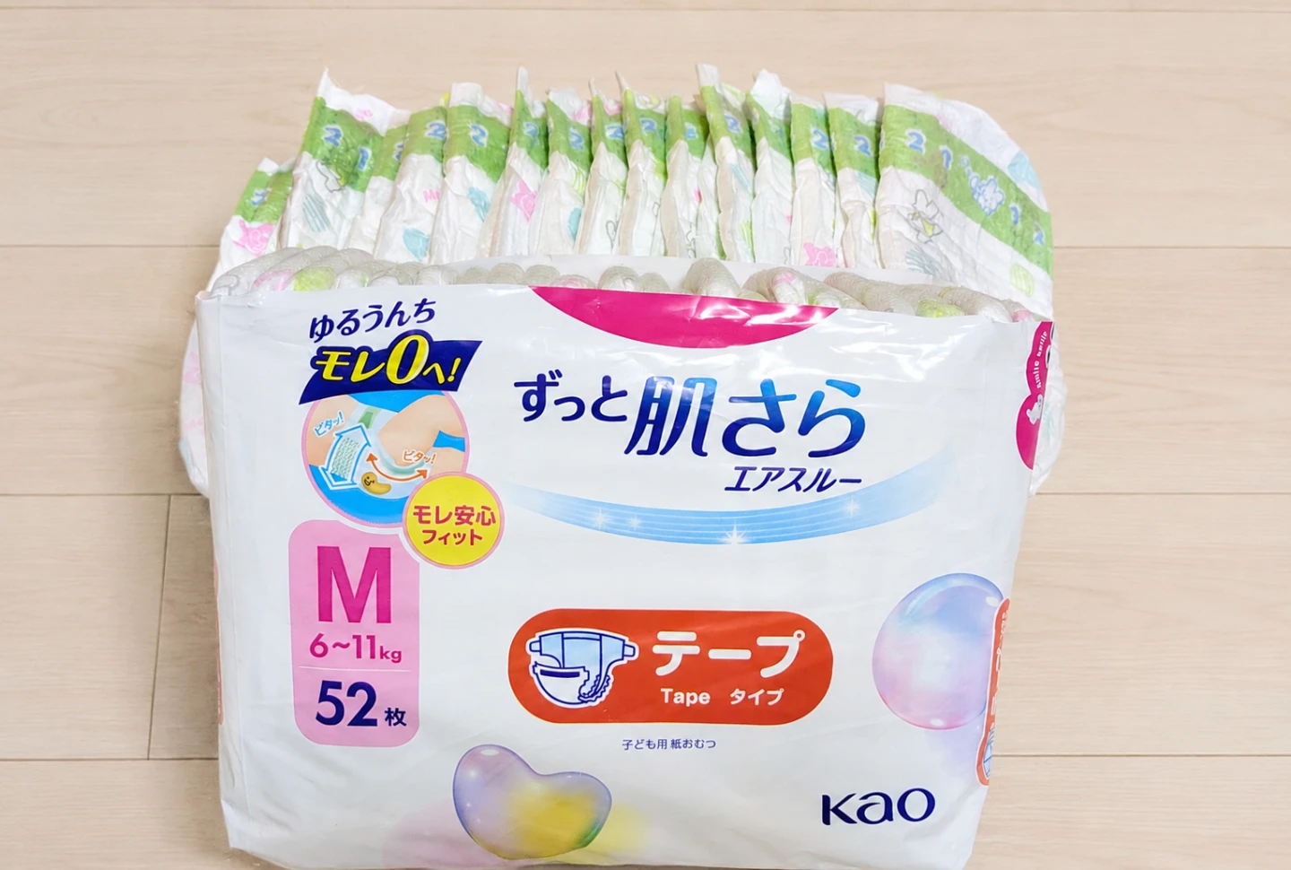 【開封済み】花王 メリーズ ずっと肌さら Mサイズ テープ 41枚