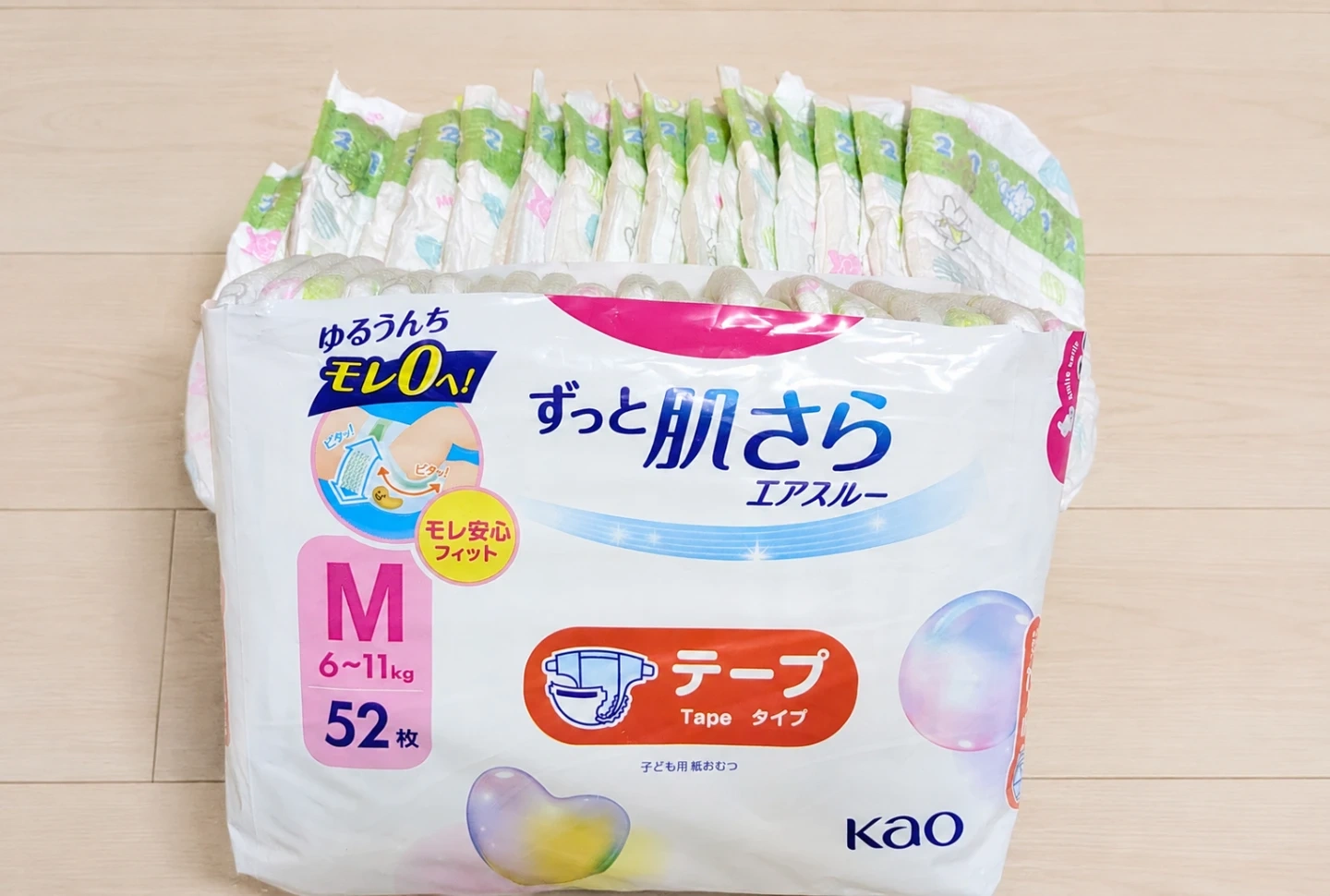 【開封済み】花王 メリーズ ずっと肌さら Mサイズ テープ 41枚