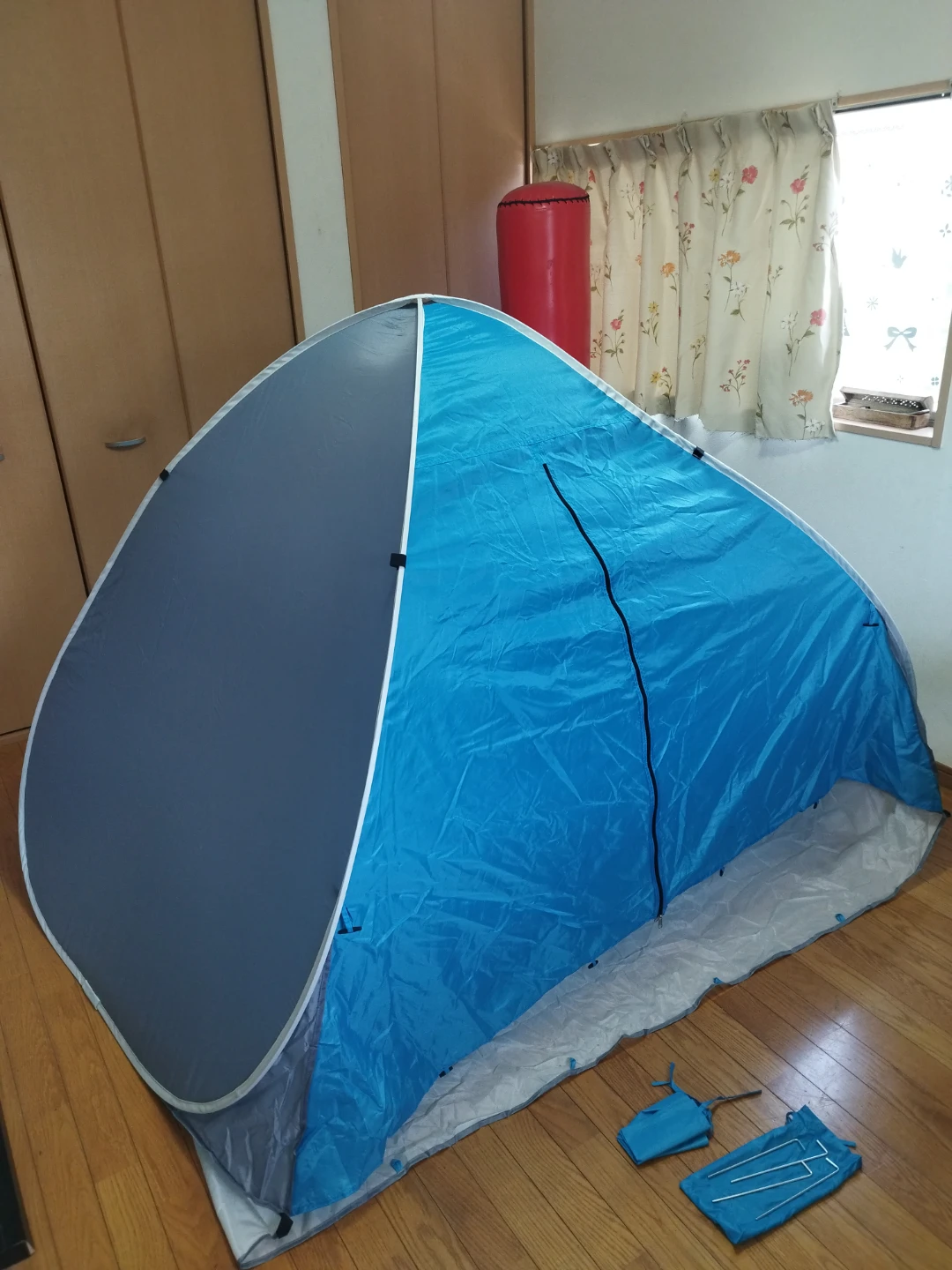 ポップアップテント ブルー ワンタッチ新品