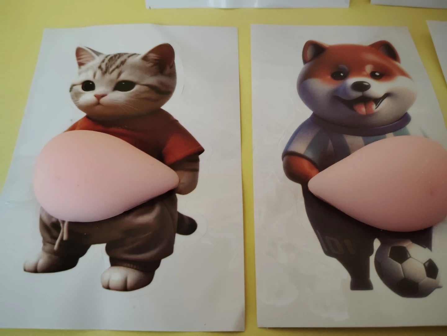 ぷよぷよ犬猫シール5枚の写真3枚目
