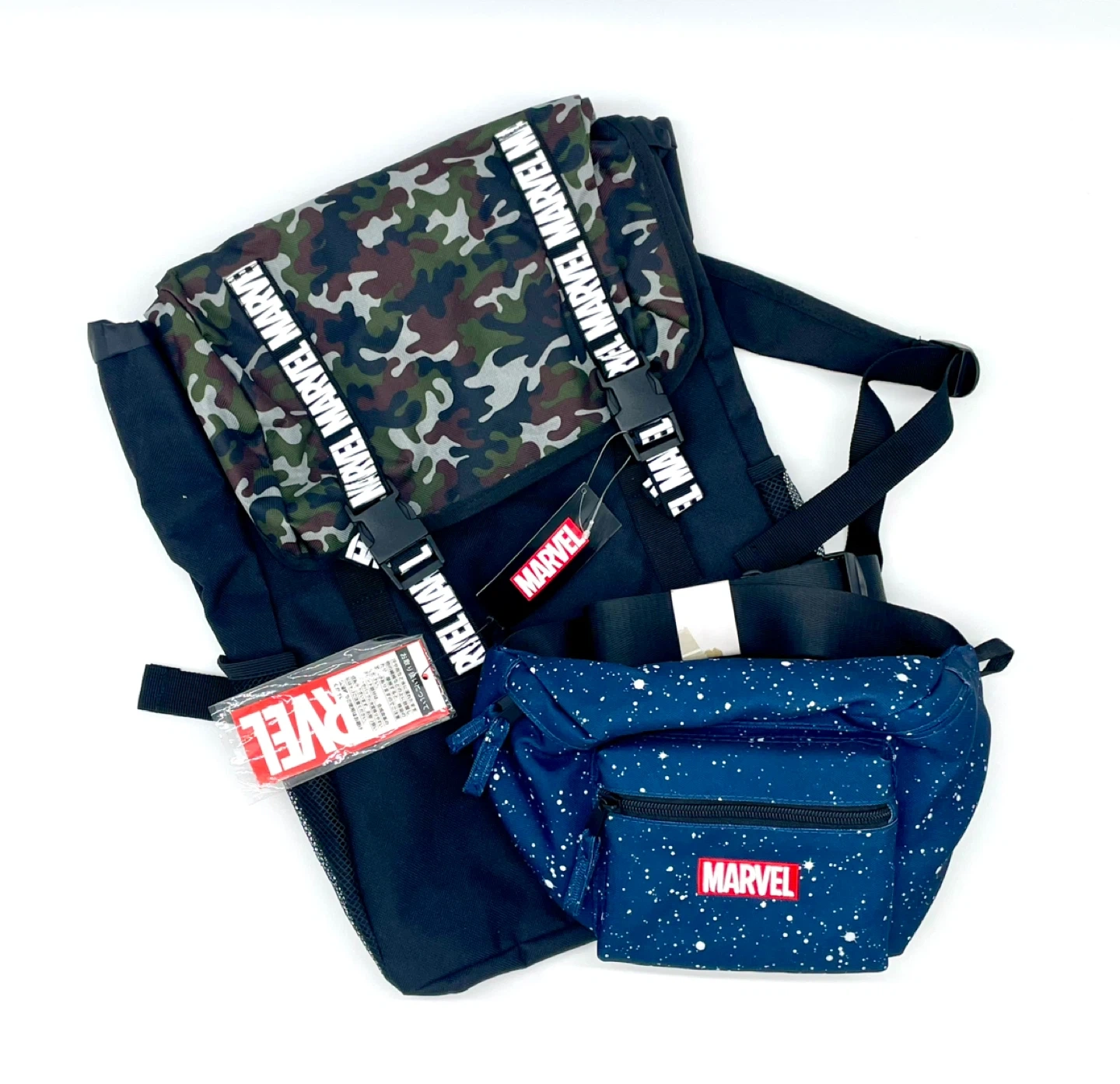 MARVEL マーベル セガプライズ リュック ウエストバッグ 2点 タグ付 リュックサック バックパック ポーチ ショルダー