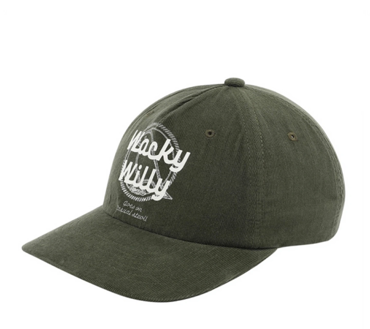 新品未使用 日本未発売 Wacky Willyコーデュロイ キャップ カーキの写真2枚目