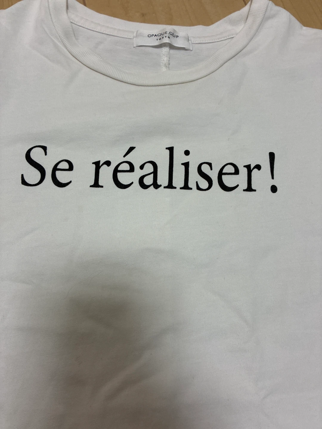 オペークドットクリップ ロゴTシャツ 白 Mサイズの写真2枚目