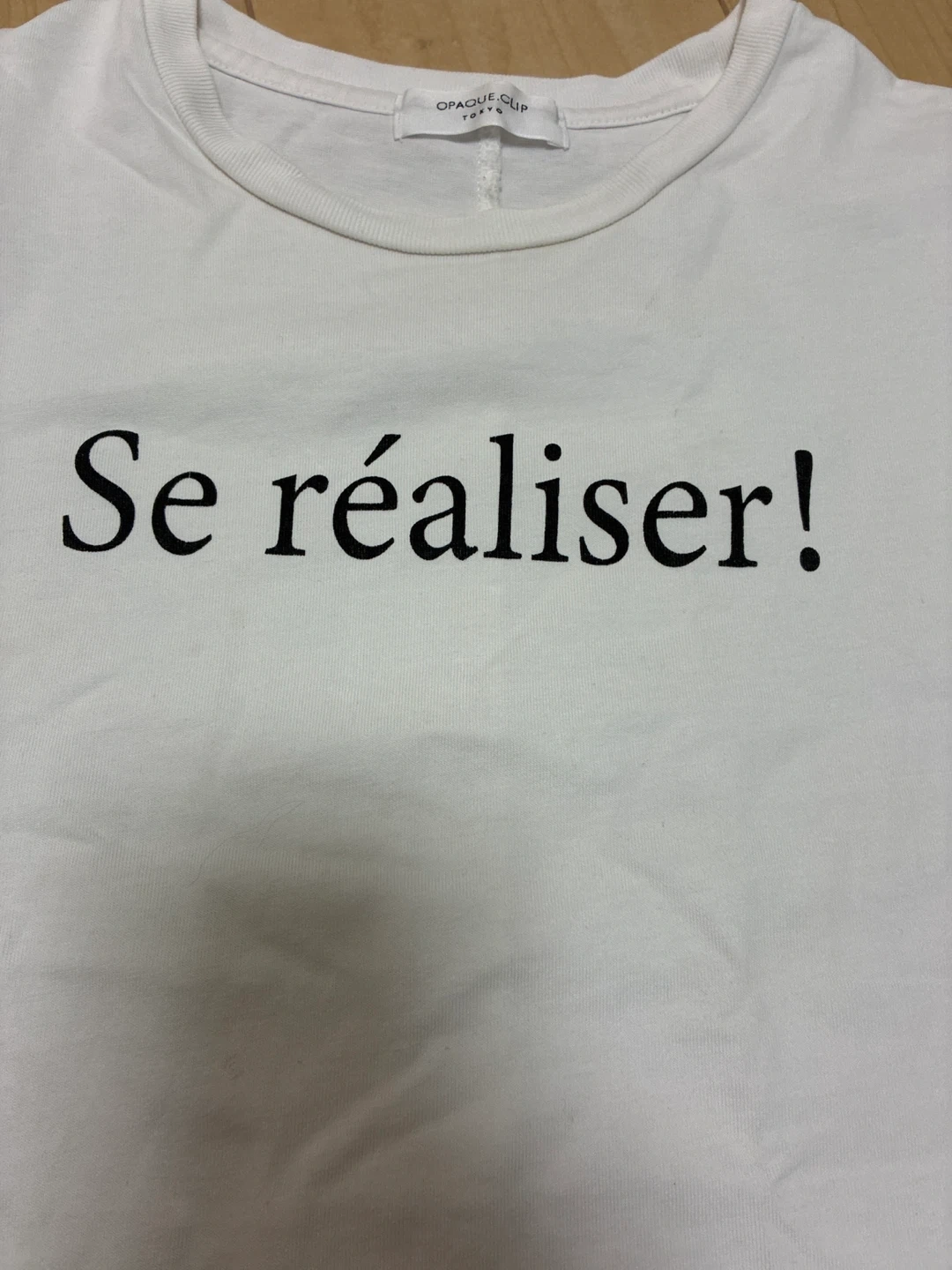 オペークドットクリップ ロゴTシャツ 白 Mサイズの写真2枚目