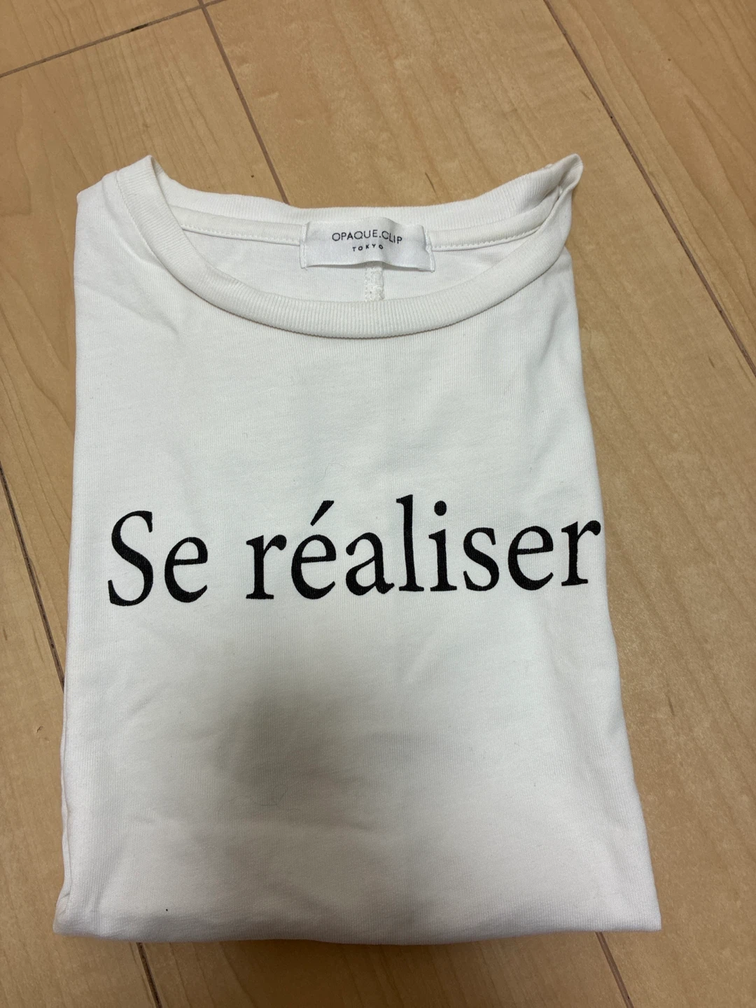 オペークドットクリップ ロゴTシャツ 白 Mサイズの写真6枚目